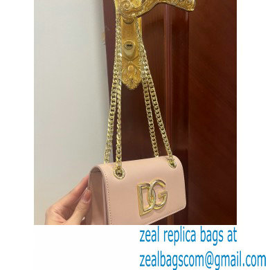 Dolce  &  Gabbana Calfskin 3.5 Chain phone bag Nude